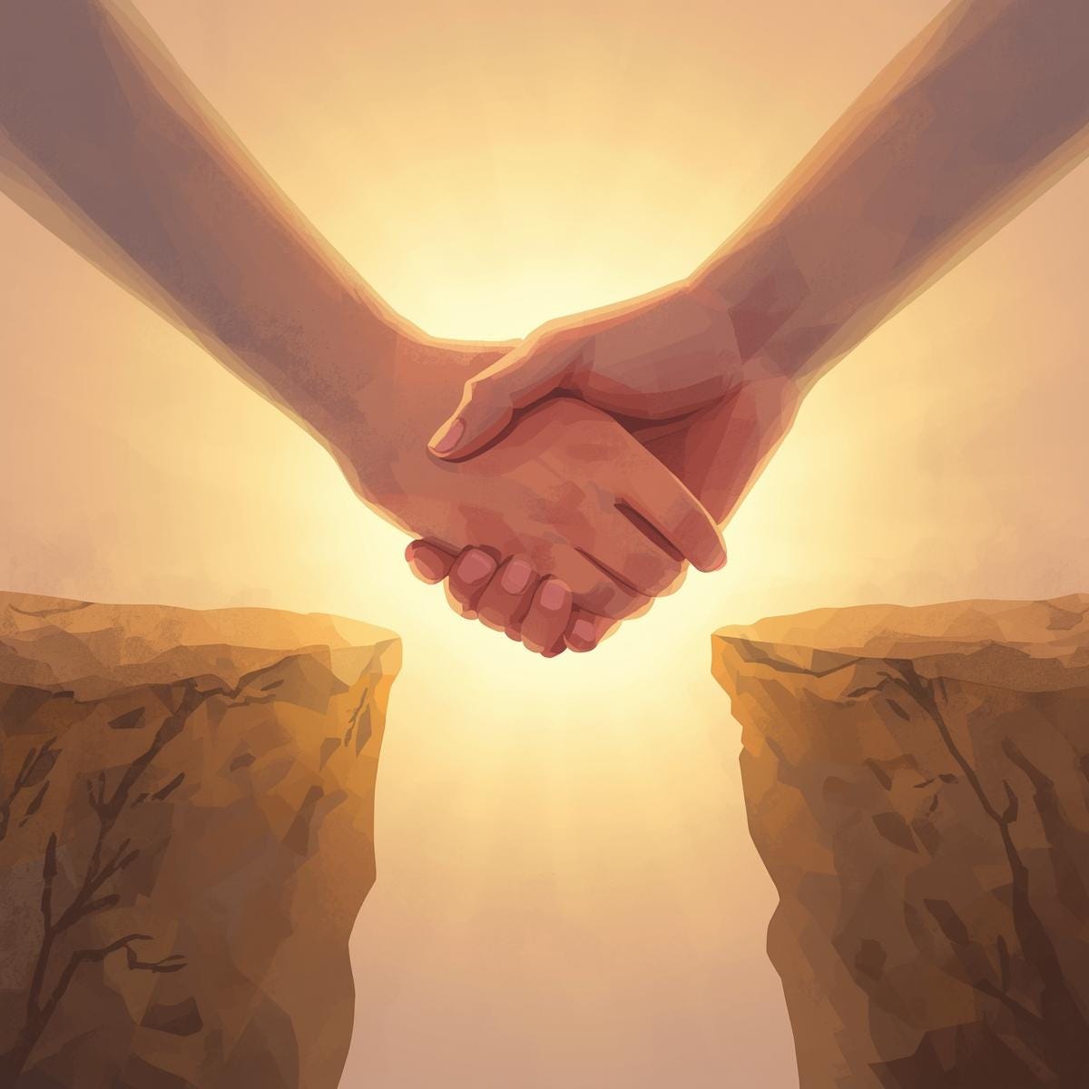 shaking hands watercolour