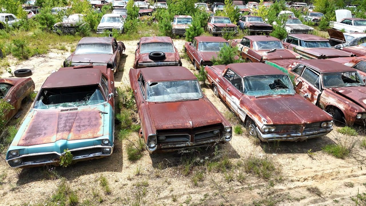 70's NJ Junkyard TOUR - Parts or Complete Cars "Rustys Old Iron" - NNKH2