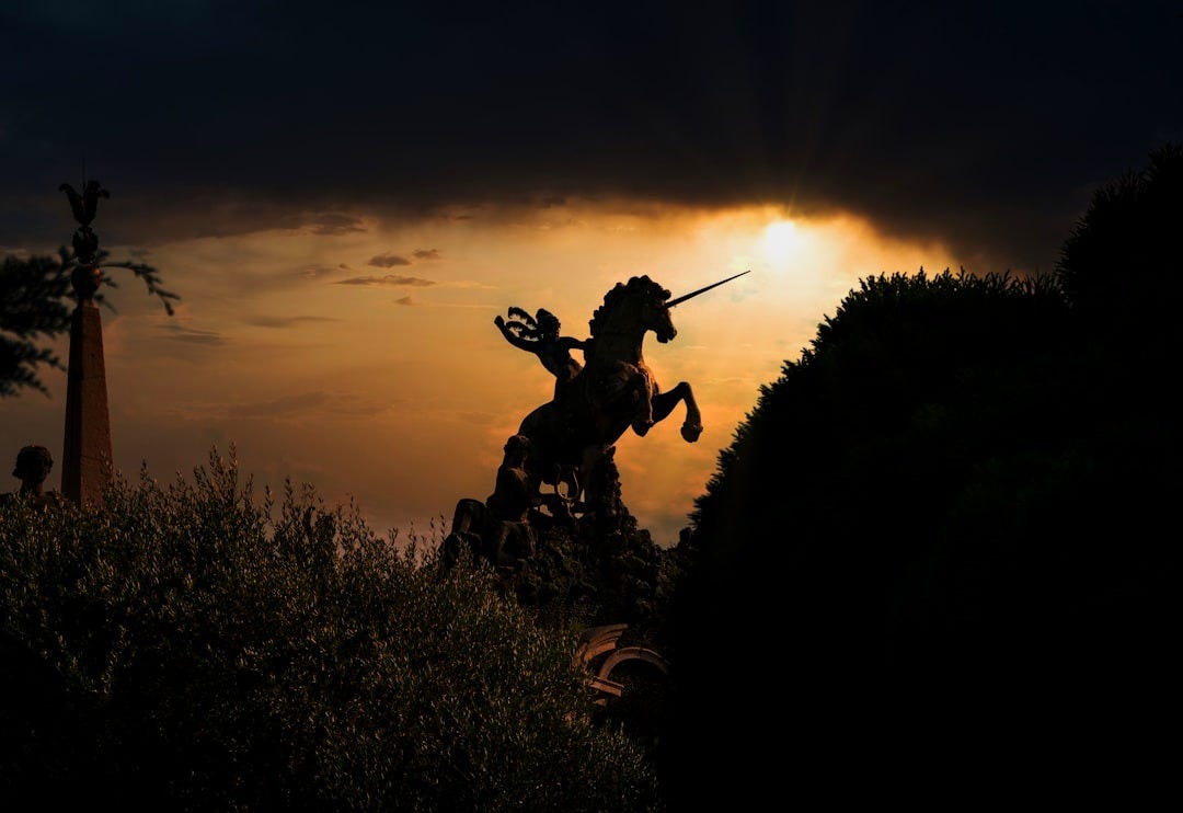 silhouette of man holding stick during sunset silhouette of man holding stick during sunset