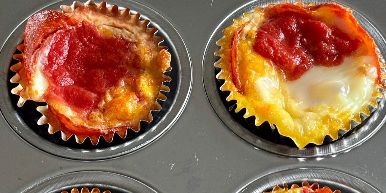 Breakfast pizza egg bites
