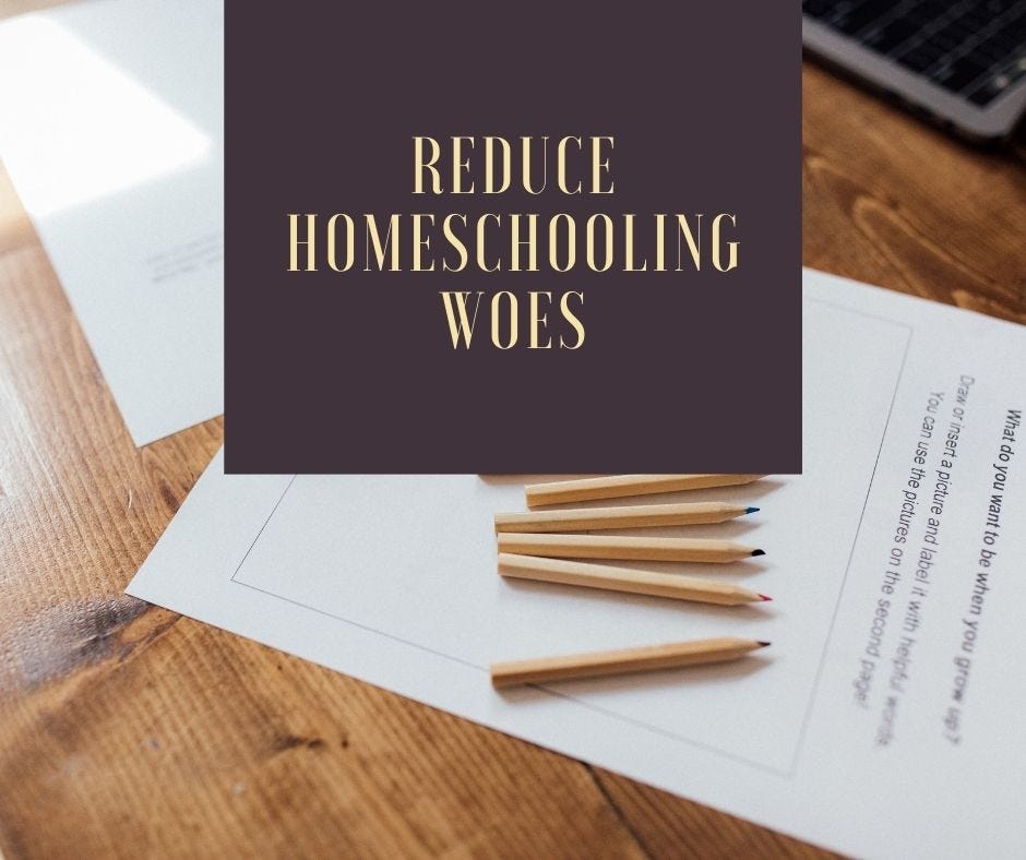 Tips to reduce homeschooling stress