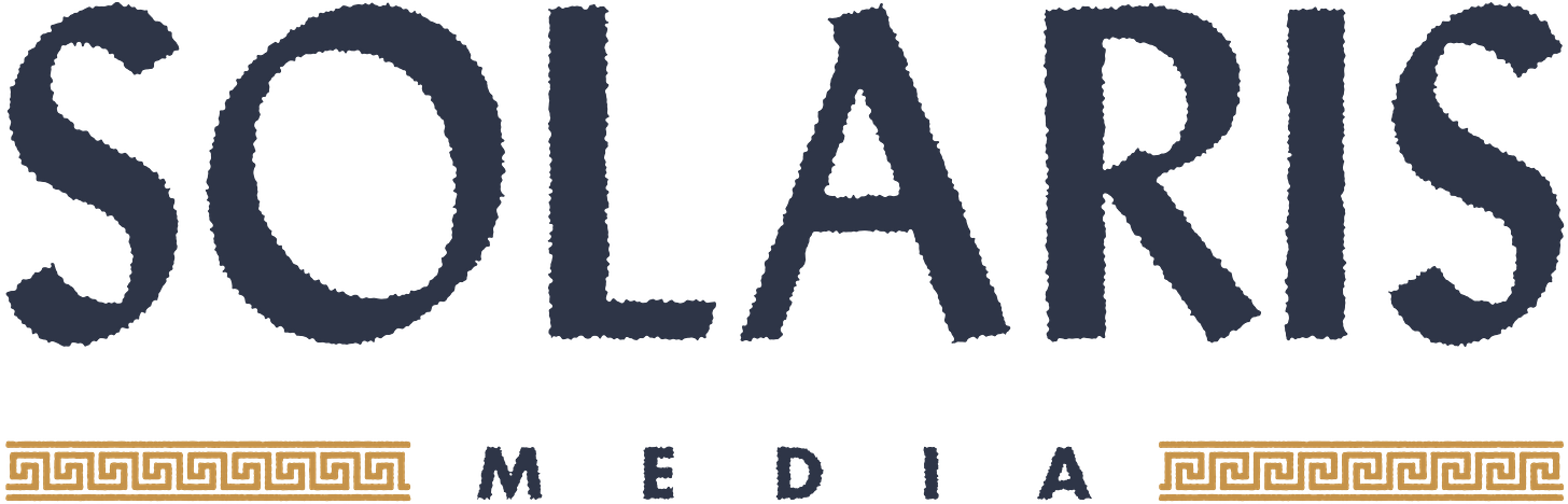 Solaris Media Wordmark in Navy and Gold