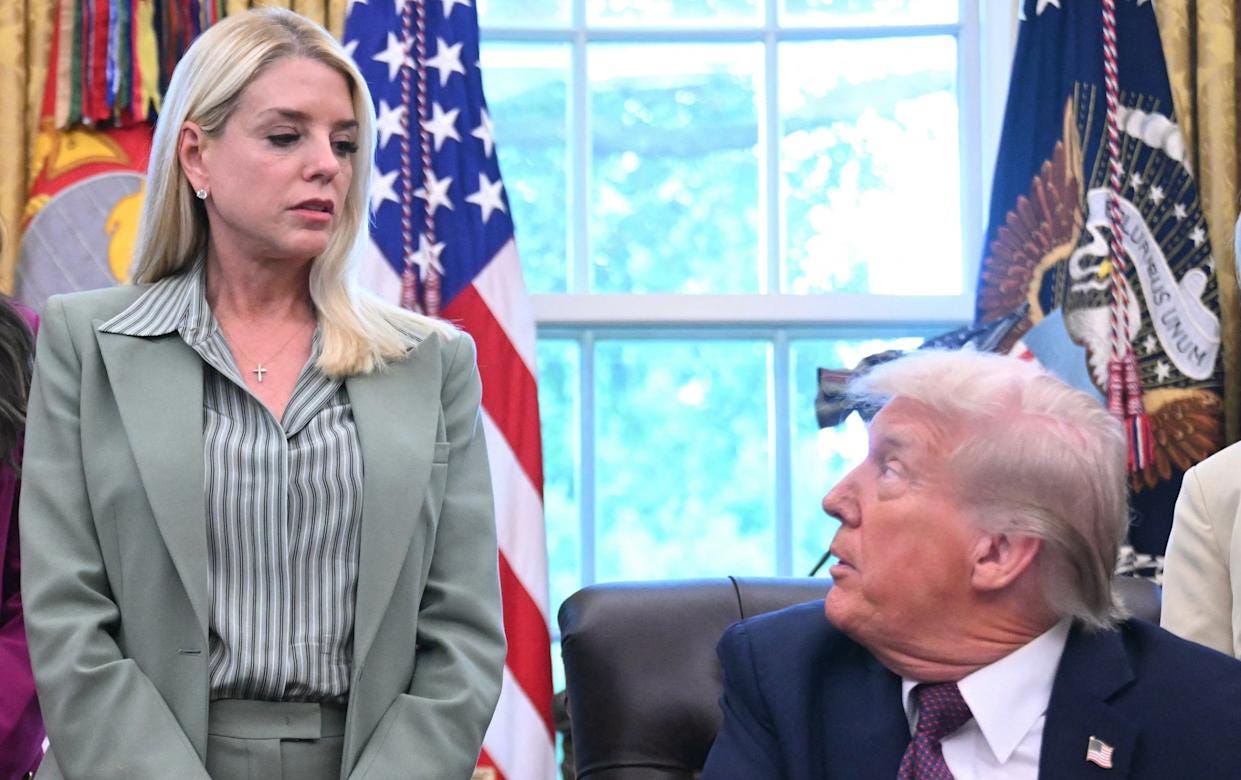Donald Trump with Pam Bondi