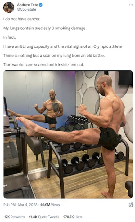 Andrew Tate tweet
