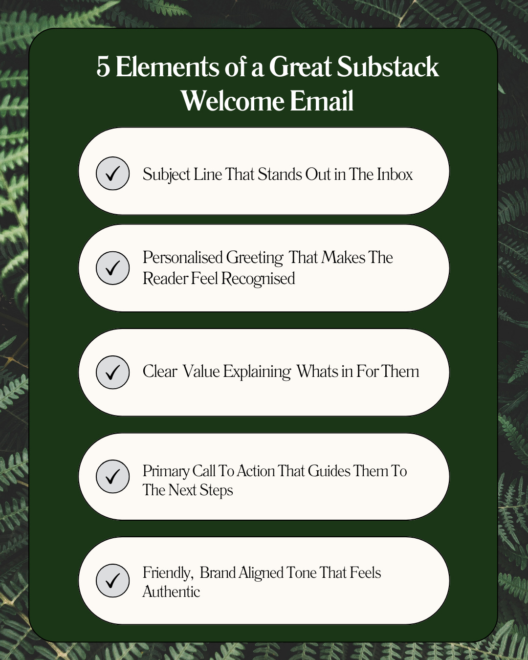 5 Elements of a Great Substack Welcome Email