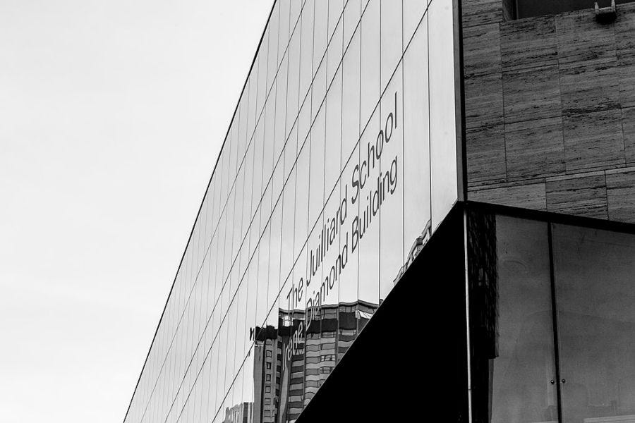 Photograph of The Juilliard School building Photograph of The Juilliard School building