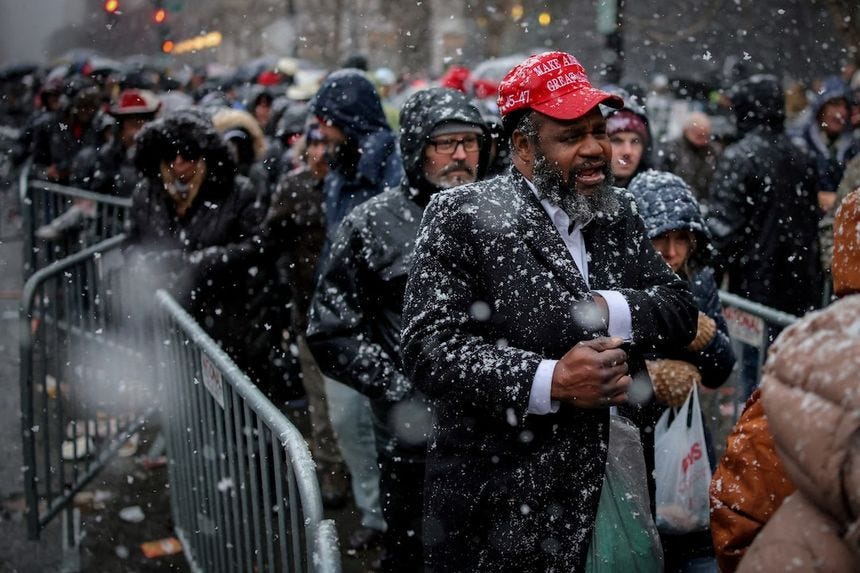The Wider Image - 'We're back. I'm excited': Portraits of the crowd at Trump's inauguration