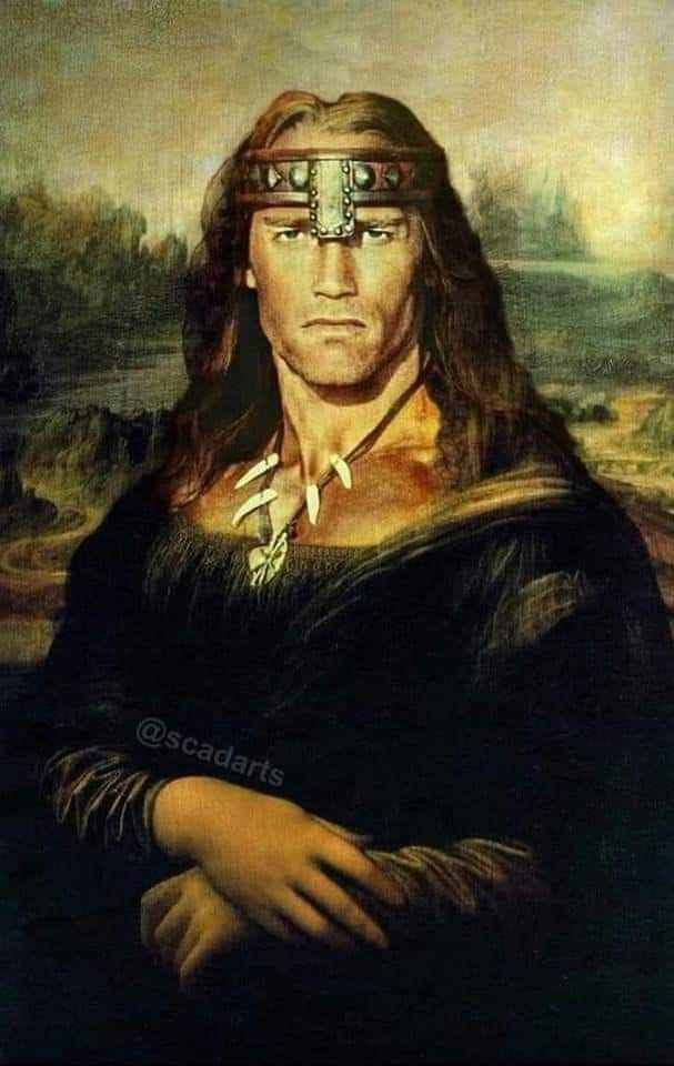 This may contain: a painting of a man with an eye patch on his forehead