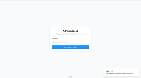 Screenshots of admin tools that allow me to edit and adjust content on the website.