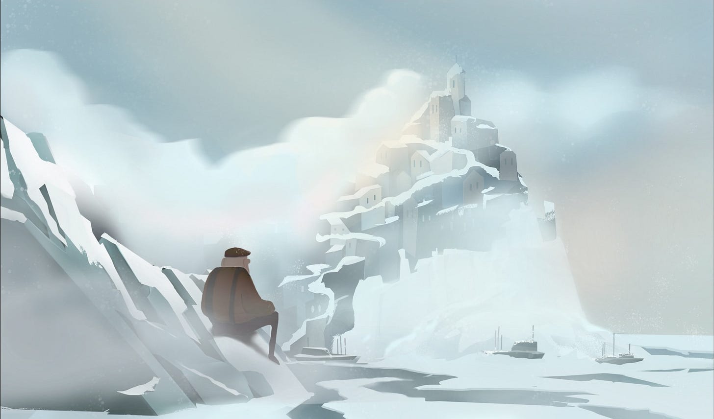 Snowy mountain set