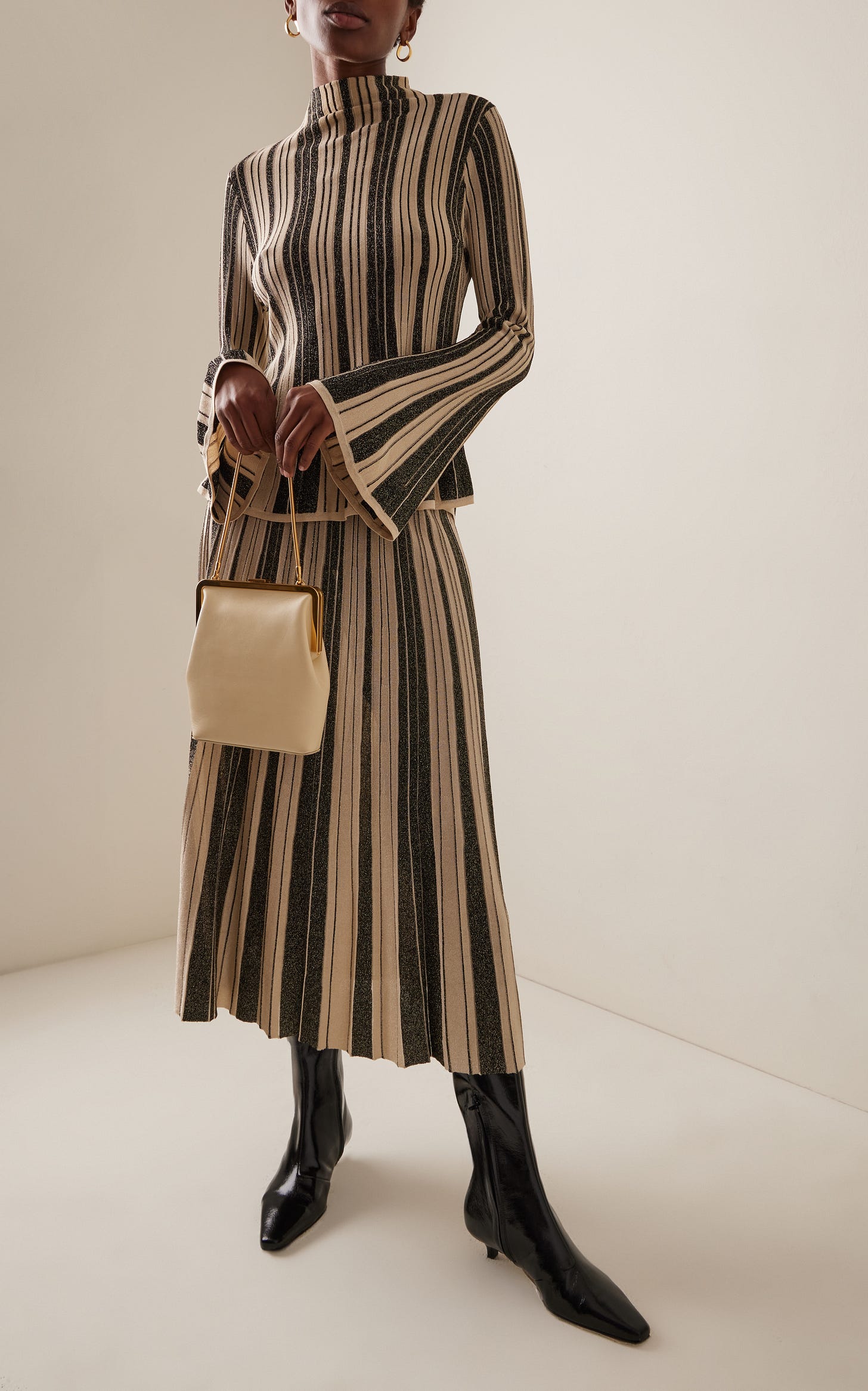 Illustration Metallic Knit Top