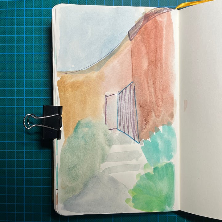 Photos des 9 dessins que j'ai réalisés pendant la session.