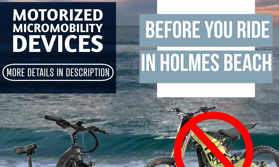 Holmes Beach Cracks Down on Motorized Micromobility Devices to Keep Streets and Sidewalks Safe