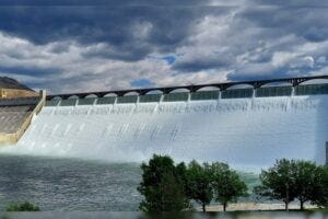 WHOI scientists and colleagues sampled wells containing ancient groundwater from the Eastern Washington/Idaho region to understand past hydrogeological response to climate. Shown above is the Grand Coulee Dam in Eastern Washington.