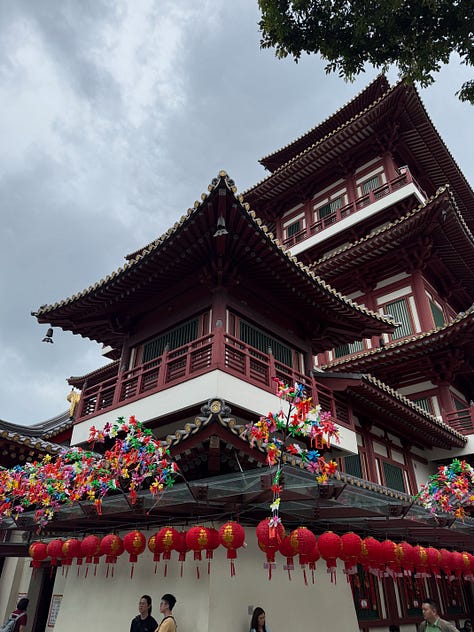pictures from a Buddhist temple in Singapore