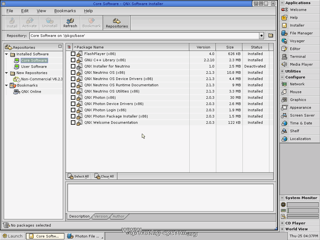 Screenshot: os qnx621 02