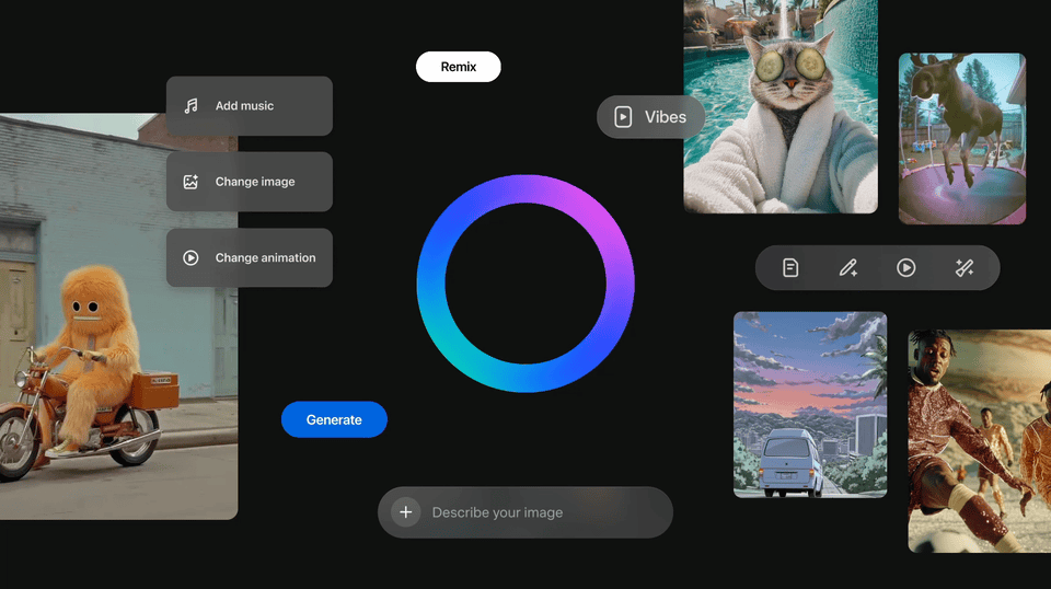 Meta dévoile Vibes, un flux 100 % IA pour découvrir et créer des vidéos – La Réclame Meta dévoile Vibes, un flux 100 % IA pour découvrir et créer des vidéos – La Réclame