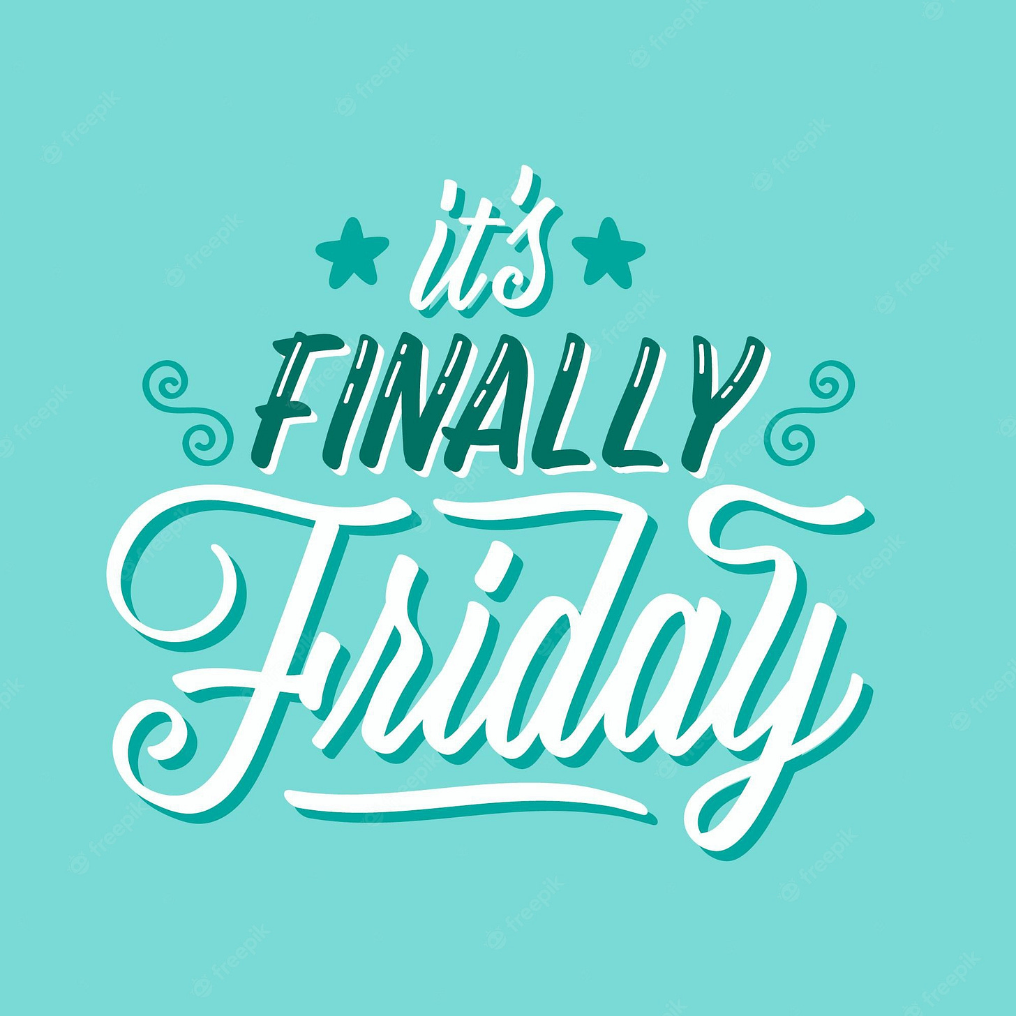 Free Vector | It's finally friday lettering