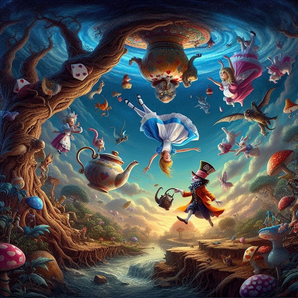 Everything is upside down in Today’s Wonderland …