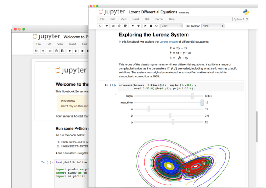 example notebook of Lorenz differential equations example notebook of Lorenz differential equations