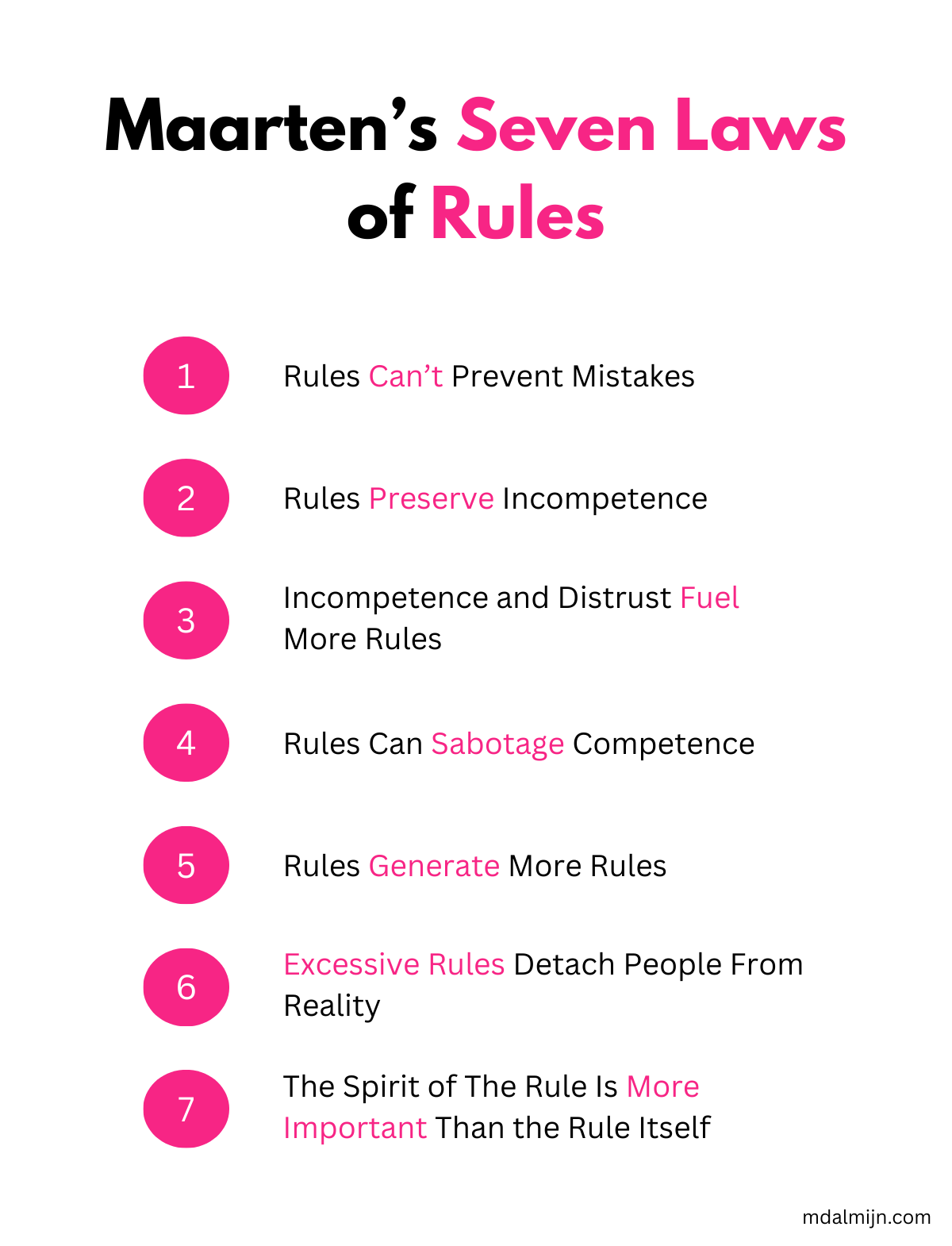 The Seven Laws of Rules - by Maarten Dalmijn