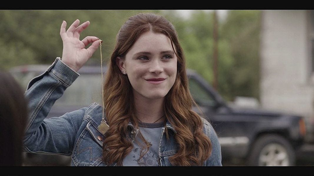 Walker stella showing she has Geri's necklace 4.10. Walker stella showing she has Geri's necklace 4.10.