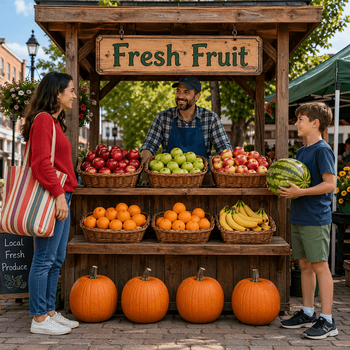 DALL-E 2 vs. GPT Image 2 outdoor fruit stands