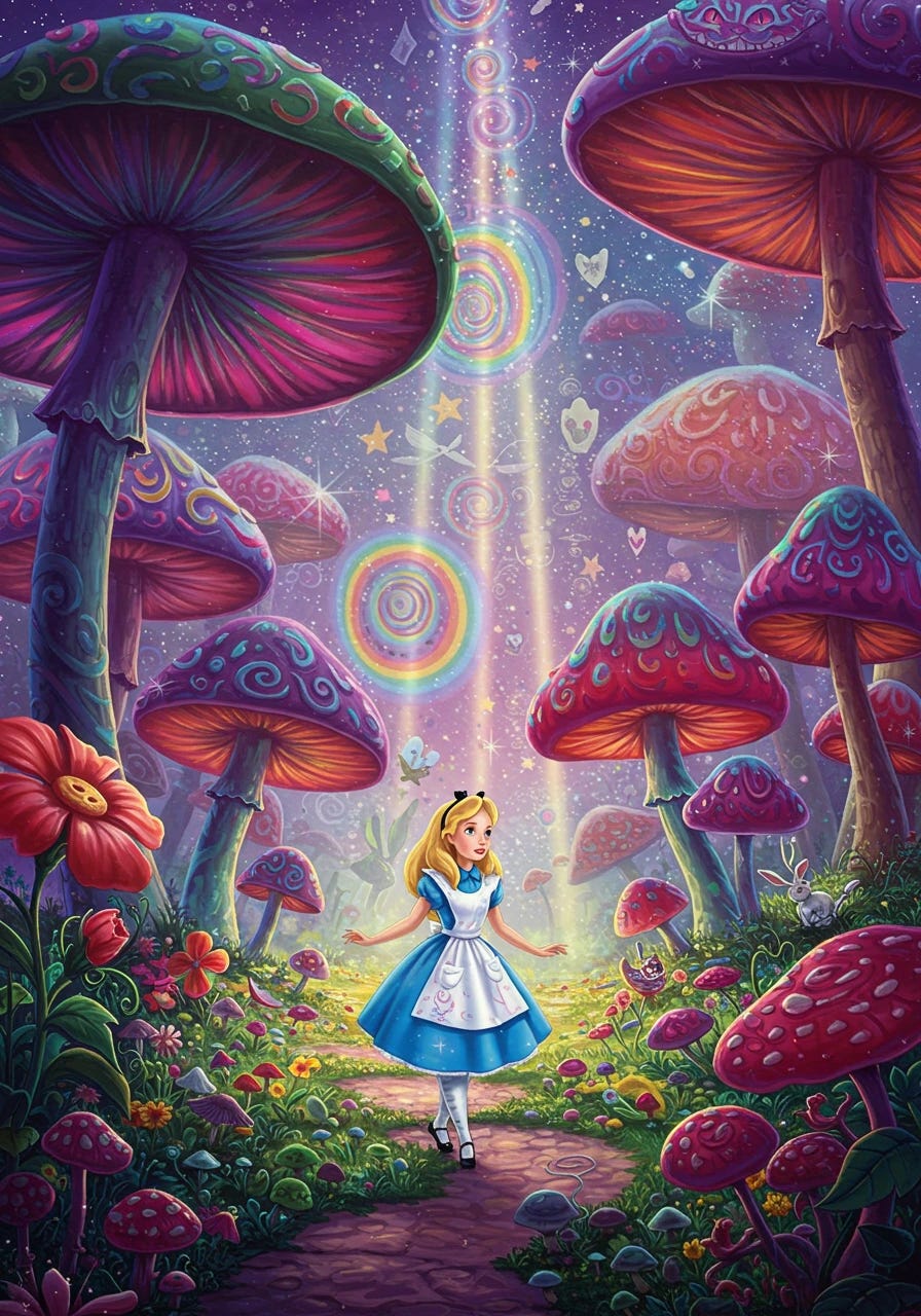 Alice in Wonderland psychadelic art