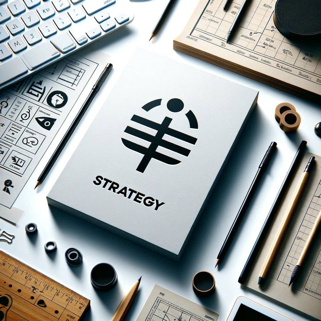 Design an image focused solely on the Greek symbol for strategy, without any additional elements or text. The visual should highlight the symbol as a standalone representation of strategy, emphasizing its significance in the context of strategic planning and decision-making. This minimalist approach aims to underscore the timeless essence of strategic thought and its foundational role in guiding organizational and individual actions towards achieving goals and overcoming challenges.