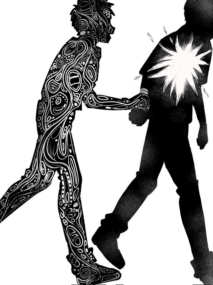 Fanart from "The Summer Hikaru Died" featuring Yoshiki and Hikaru. Artist: @shengcheng0411 | https://x.com/shengcheng0411