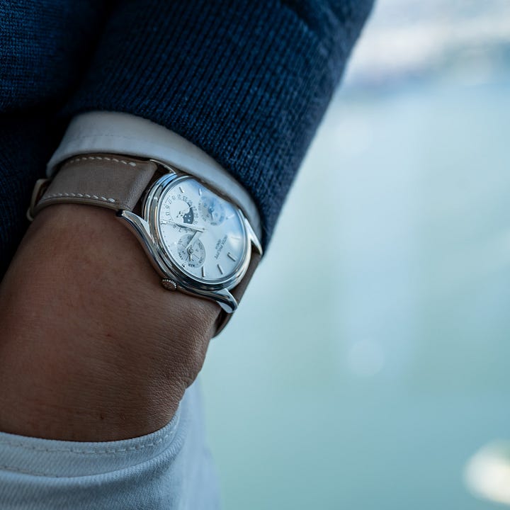 A couple of complicated watches: Gee's 3940G and Paul's Lange perpetual split.