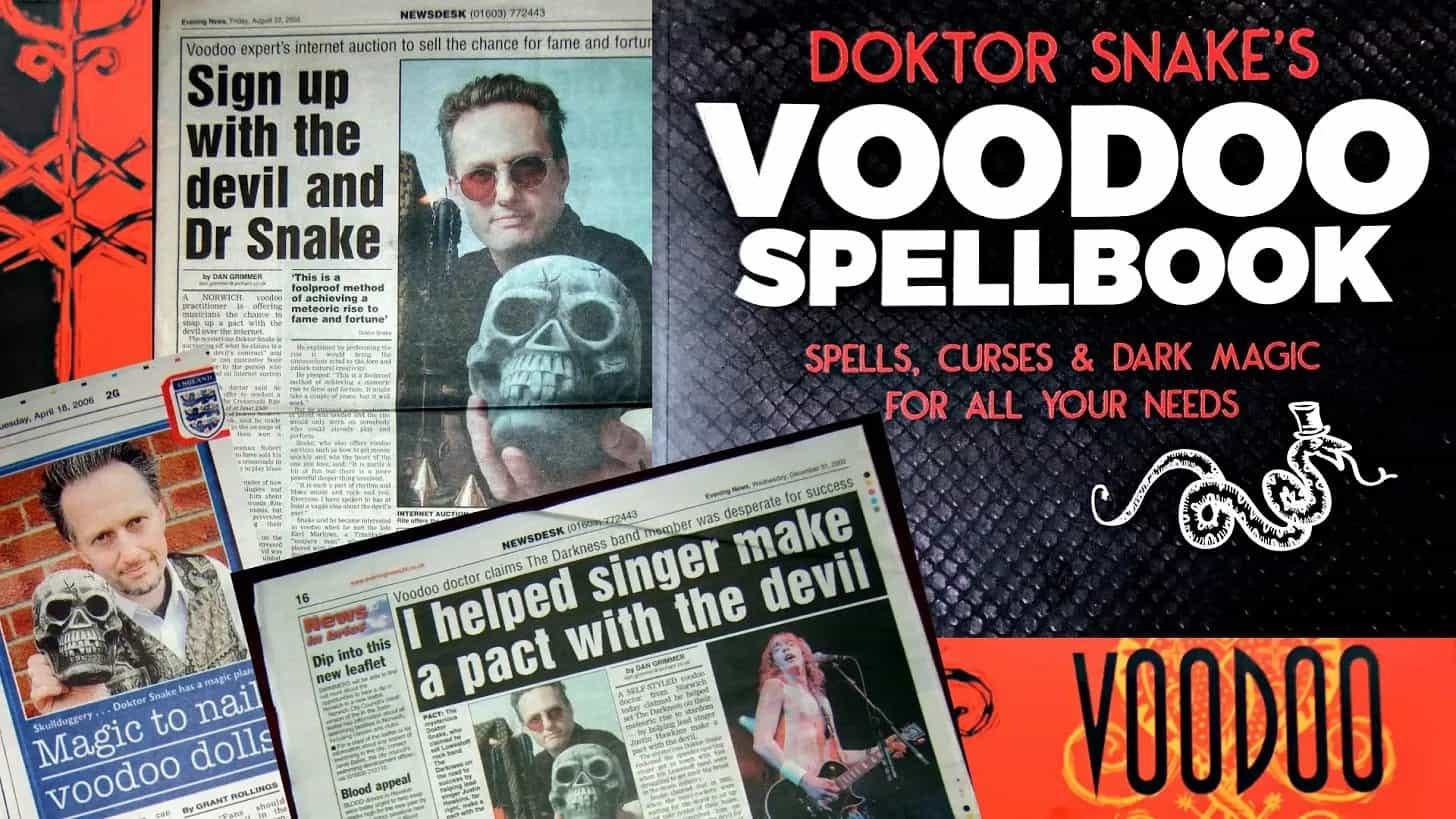 Doktor Snake books and press cuttings.