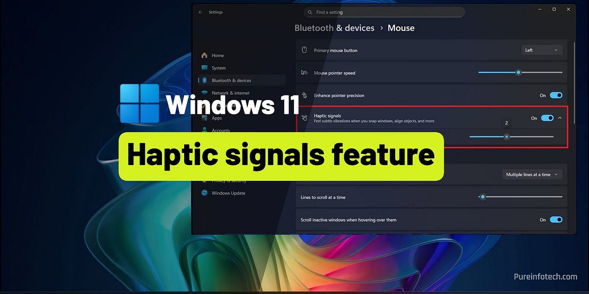 Windows 11 new Haptic Signals and version 26H1