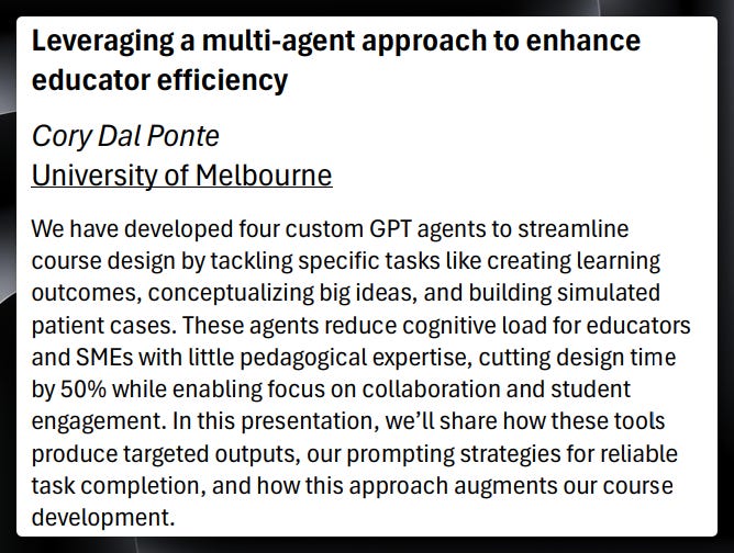 Screenshot of session abstract in the AI in HE Symposium program. Screenshot of session abstract in the AI in HE Symposium program.