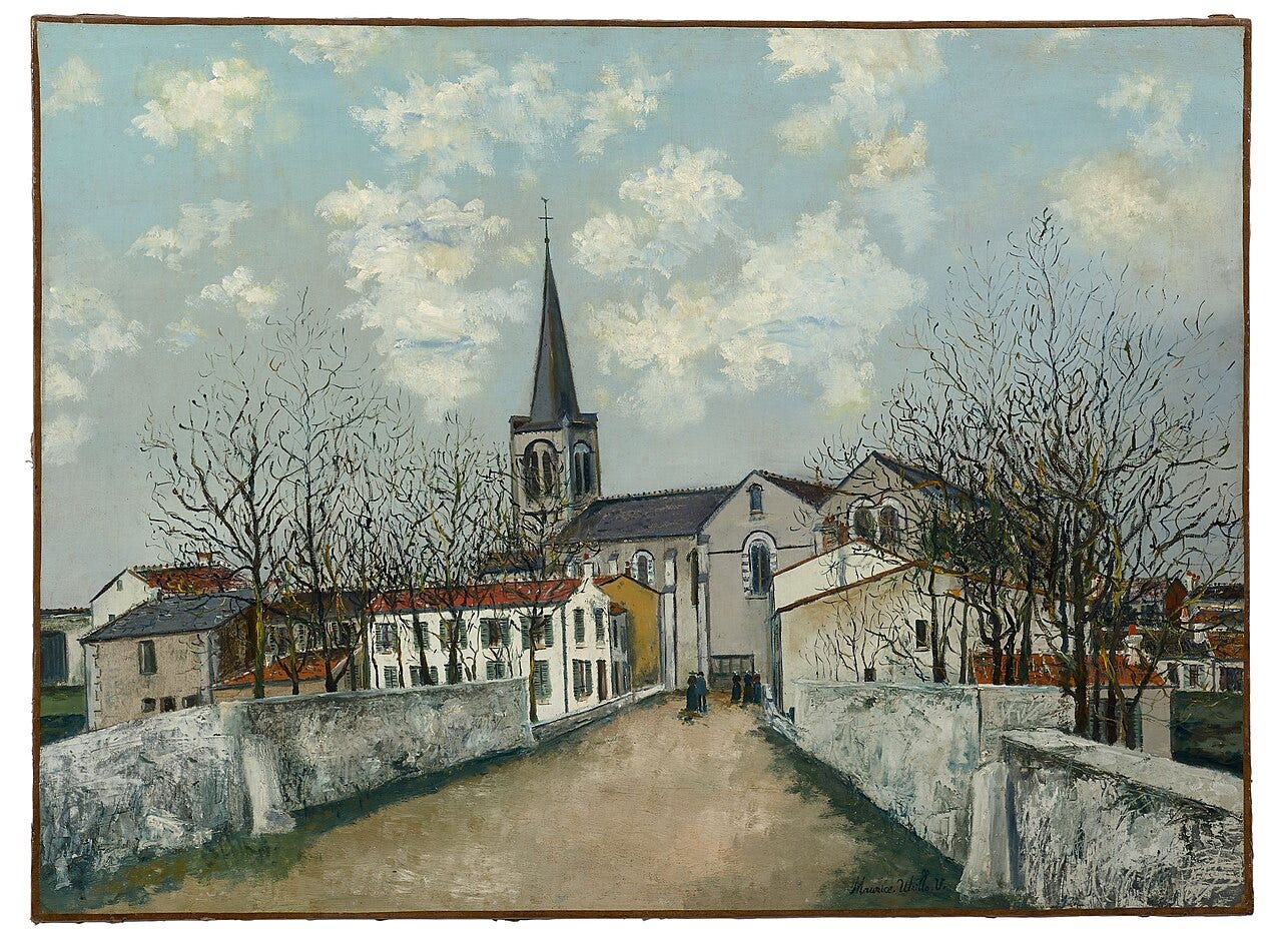 Maurice Utrillo, Eglise de Pont Saint Martin, 1917 Maurice Utrillo, Eglise de Pont Saint Martin, 1917