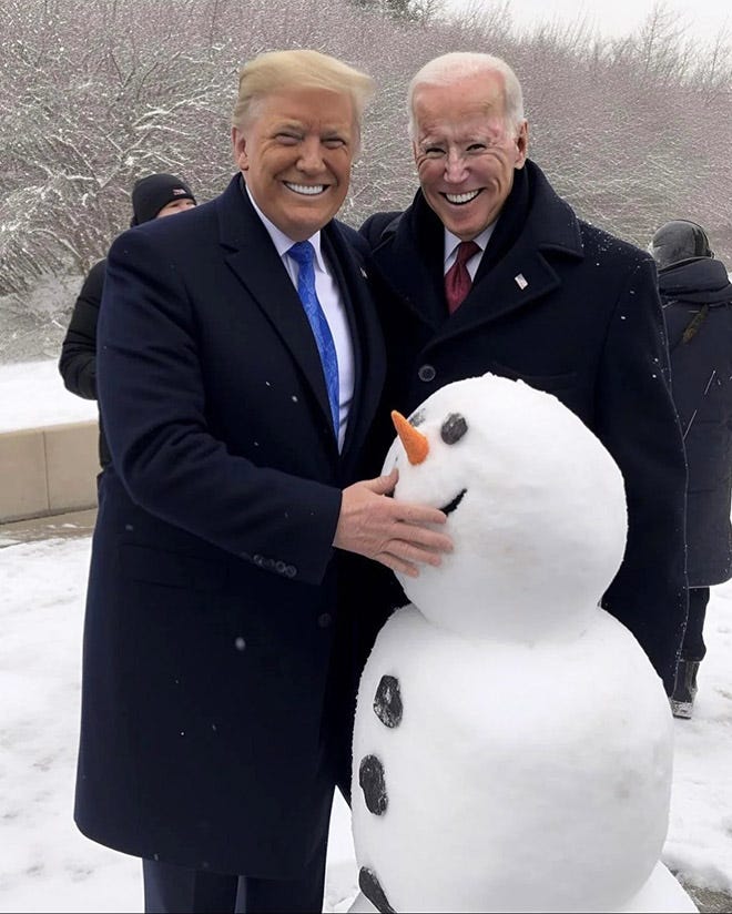 Biden and Trump - the best friends ever. Biden and Trump - the best friends ever.