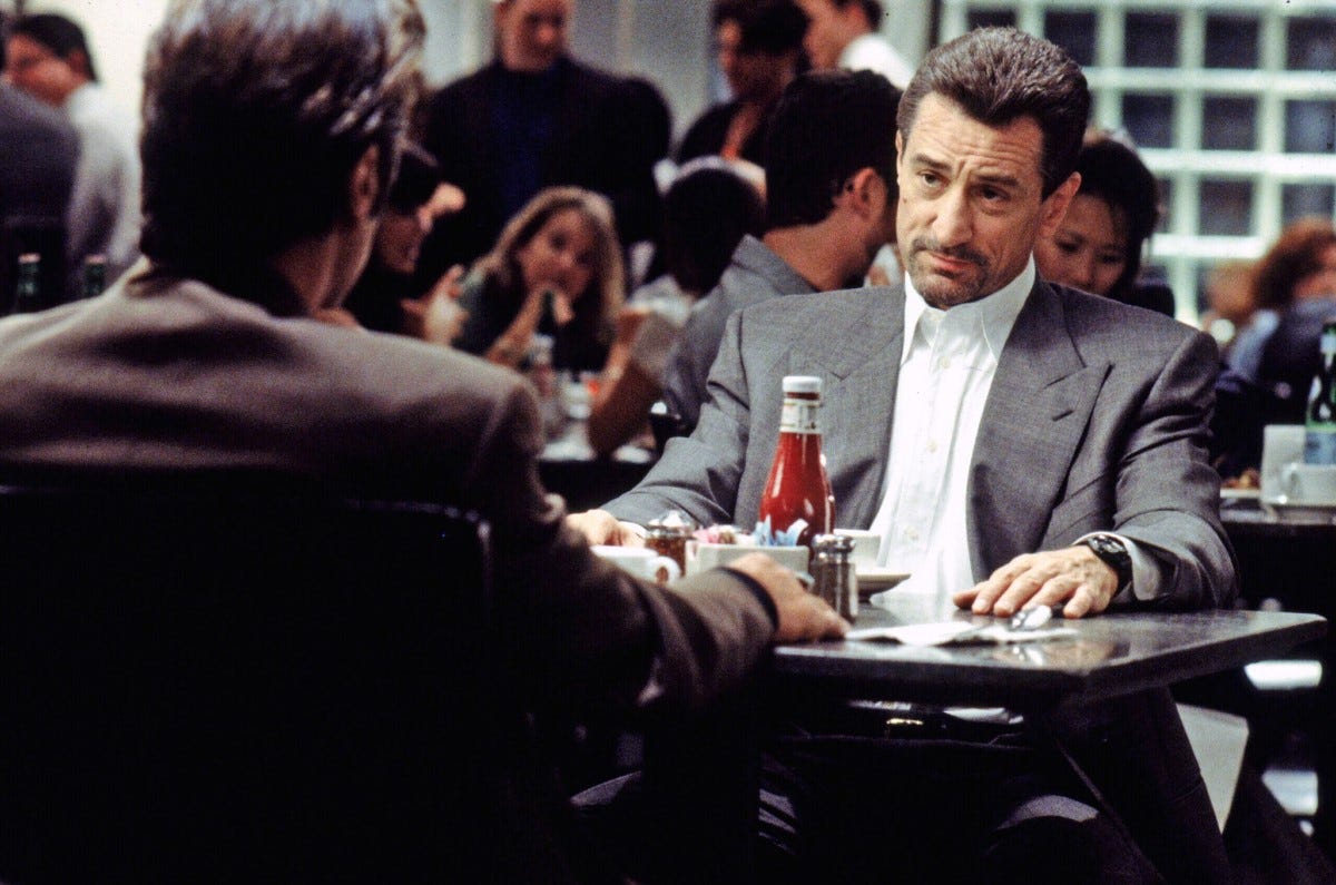 Heat (1995): The Restaurant Scene with De Niro and Al Pacino | Transcript -  Scraps from the loft