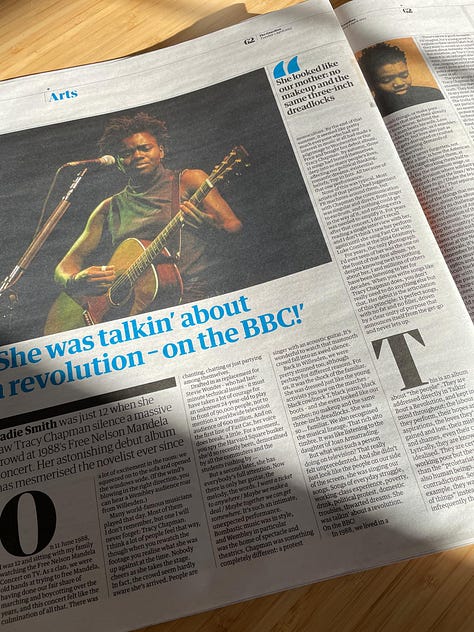 Zadie Smith Tracy Chapman The Guardian