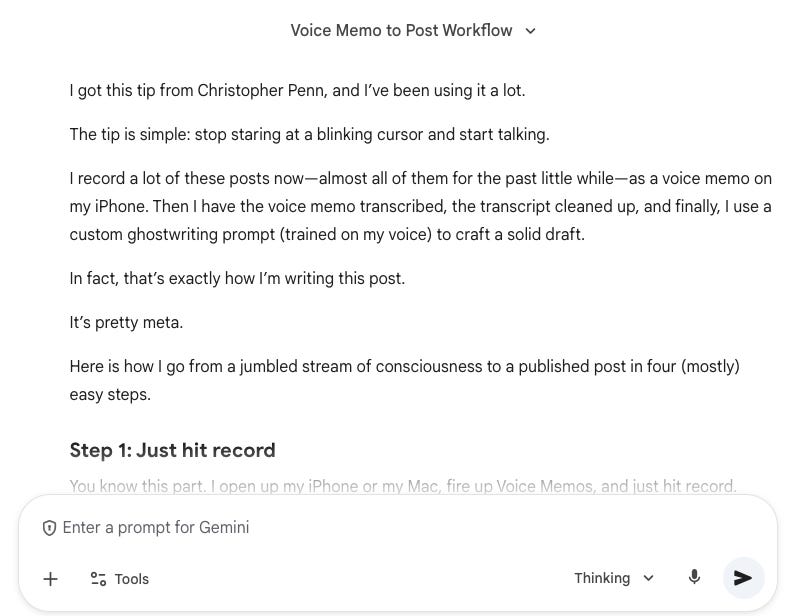 No More Blank Page Stress: 4 Steps To Go from Scattered Thoughts to Polished Post with AI 7