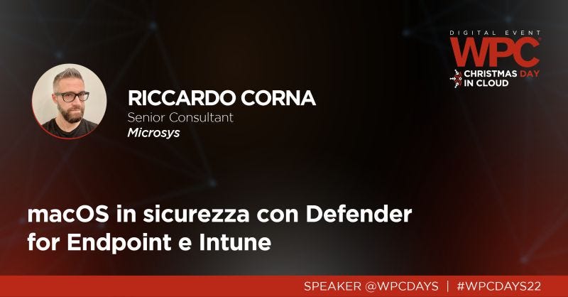 Sessione Riccardo Corna WPC Days Christmas in Cloud 14 dicembre 2022 Sessione Riccardo Corna WPC Days Christmas in Cloud 14 dicembre 2022