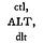 ctl, ALT, dlt