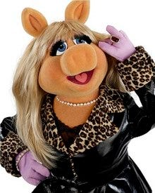 Glamorous headshot of Miss Piggy. 