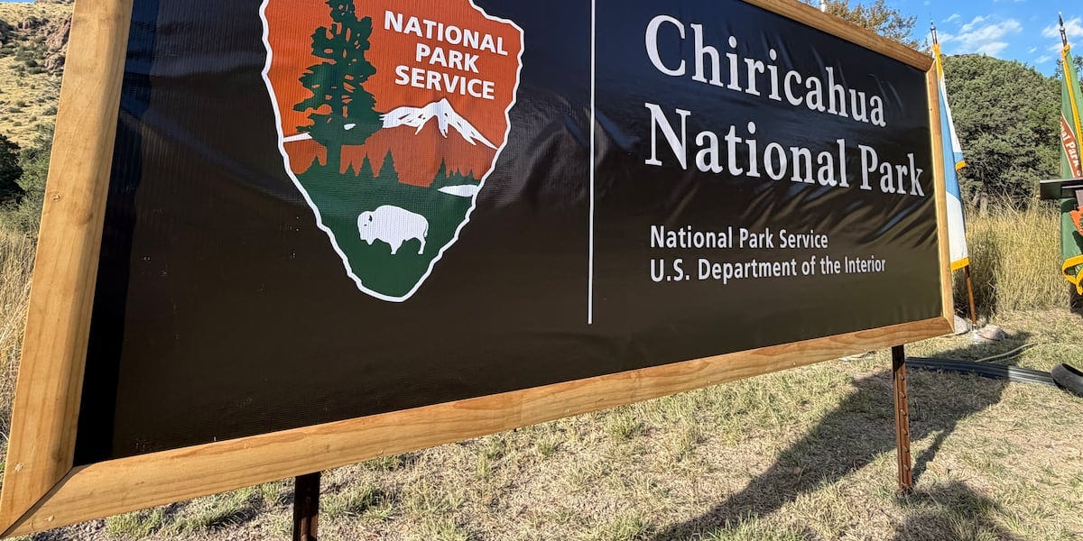 Fresh signage for America's 64th national park. Image: 13 News Fresh signage for America's 64th national park. Image: 13 News