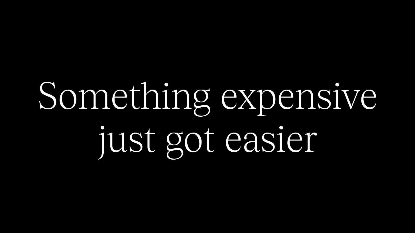 Something expensive just got easier — Aboard