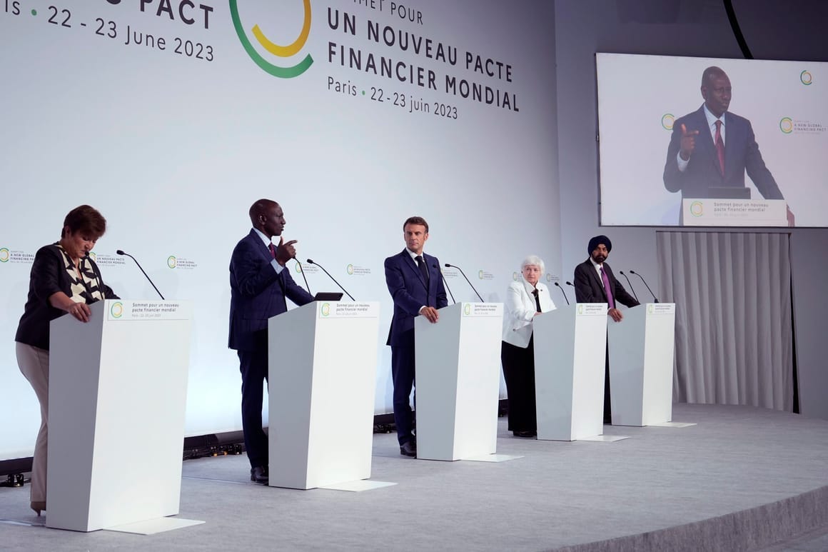 Summit for a new global financing pact in Paris Summit for a new global financing pact in Paris