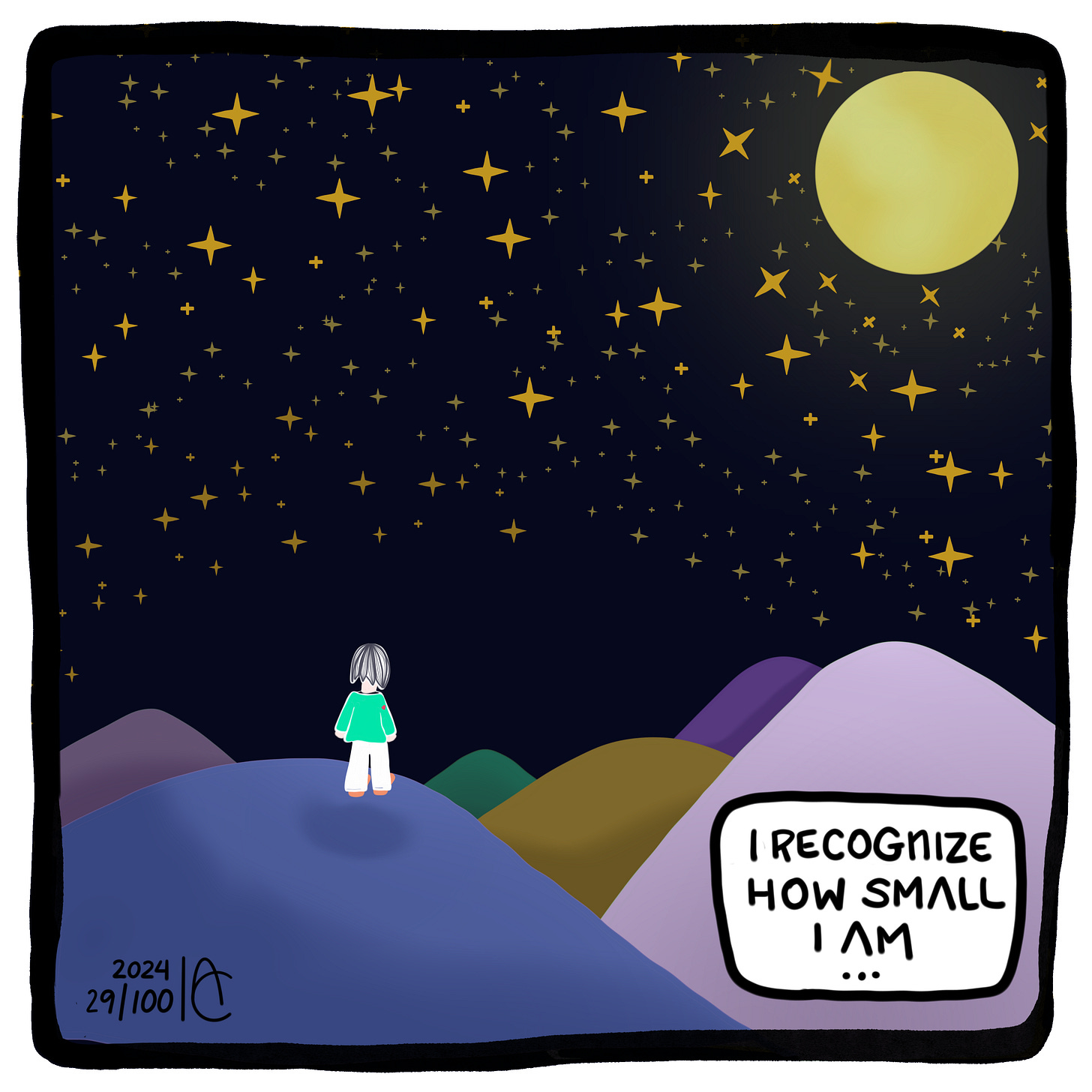 29/100:  I recognize how small I am…