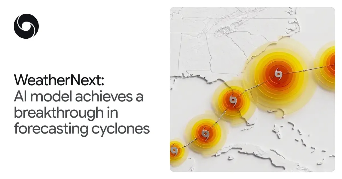 WeatherNext cyclone forecast