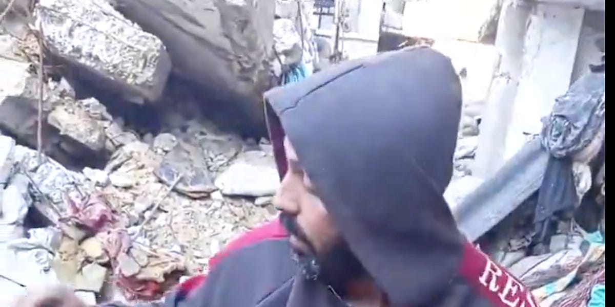 💔 He’s Searching the Dirt for Fragments of His Wife and Kids