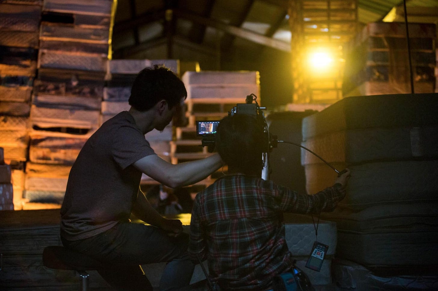 Writer-Director Addison Sandoval on the set of Gunwalkers