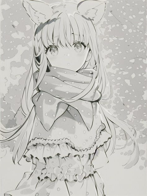 Anime characters generated from AI,